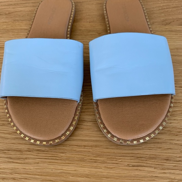 TOP Moda Sandals/Slide Size 7 1/2  Dusty Blue - Picture 2 of 5